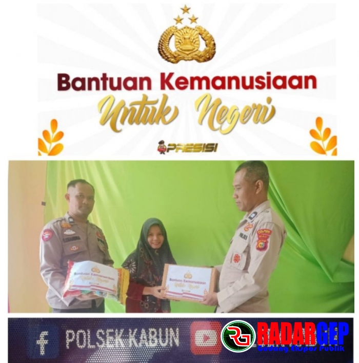 Lagi dan Lagi, Polsek Kabun Bagikan Sembako Untuk Masyarakat Kabun
